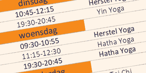 Ontspannen yoga houding